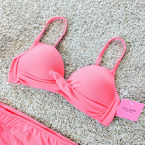 Pink Kate Spade Peony Pink Two piece Swimsuit - Picture 2 of 7